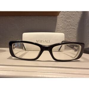 Versace Eyeglass Frames MOD 3088-B Black Crystals 51-17 135 Italy